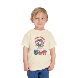 Party in the USA Distressed Vintage Toddler Short Sleeve Tee