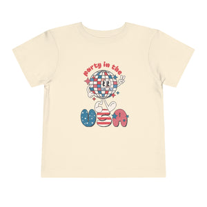 Party in the USA Distressed Vintage Toddler Short Sleeve Tee