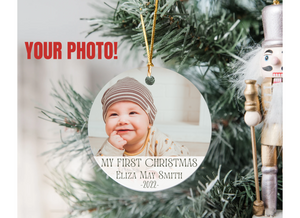 Custom Baby's First Christmas Ornament